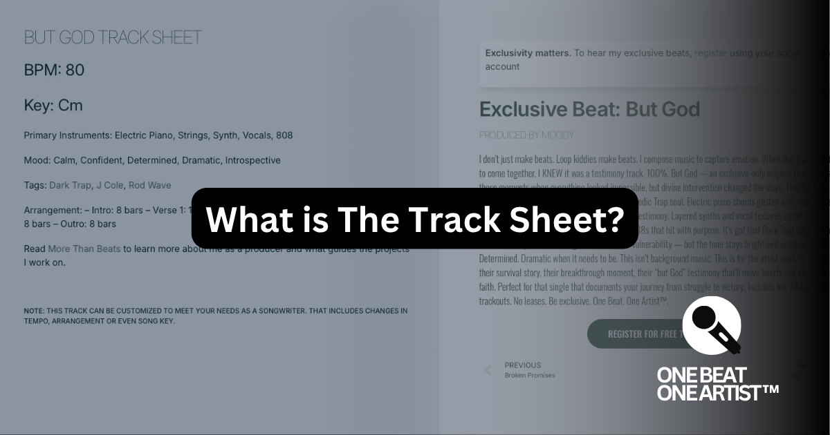 What is the Track Sheet?